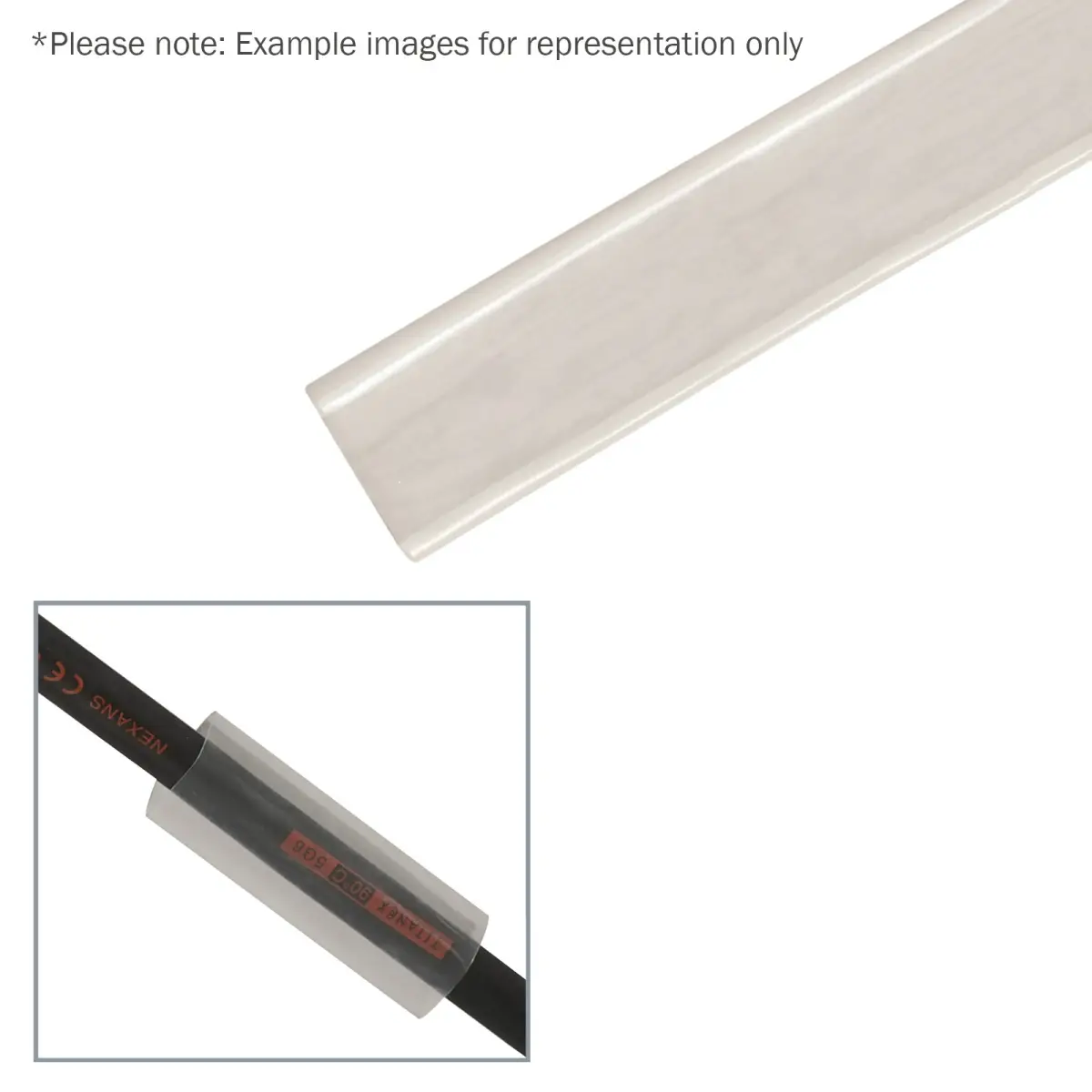 38.1mm (1 1/2") Adhesive Lined Heatshrink Tubing 3:1 Clear 1.2m - TAPE120
