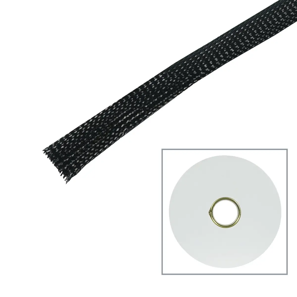 100m Polyester Expandable Braided Sleeving 19mm - TAPE134