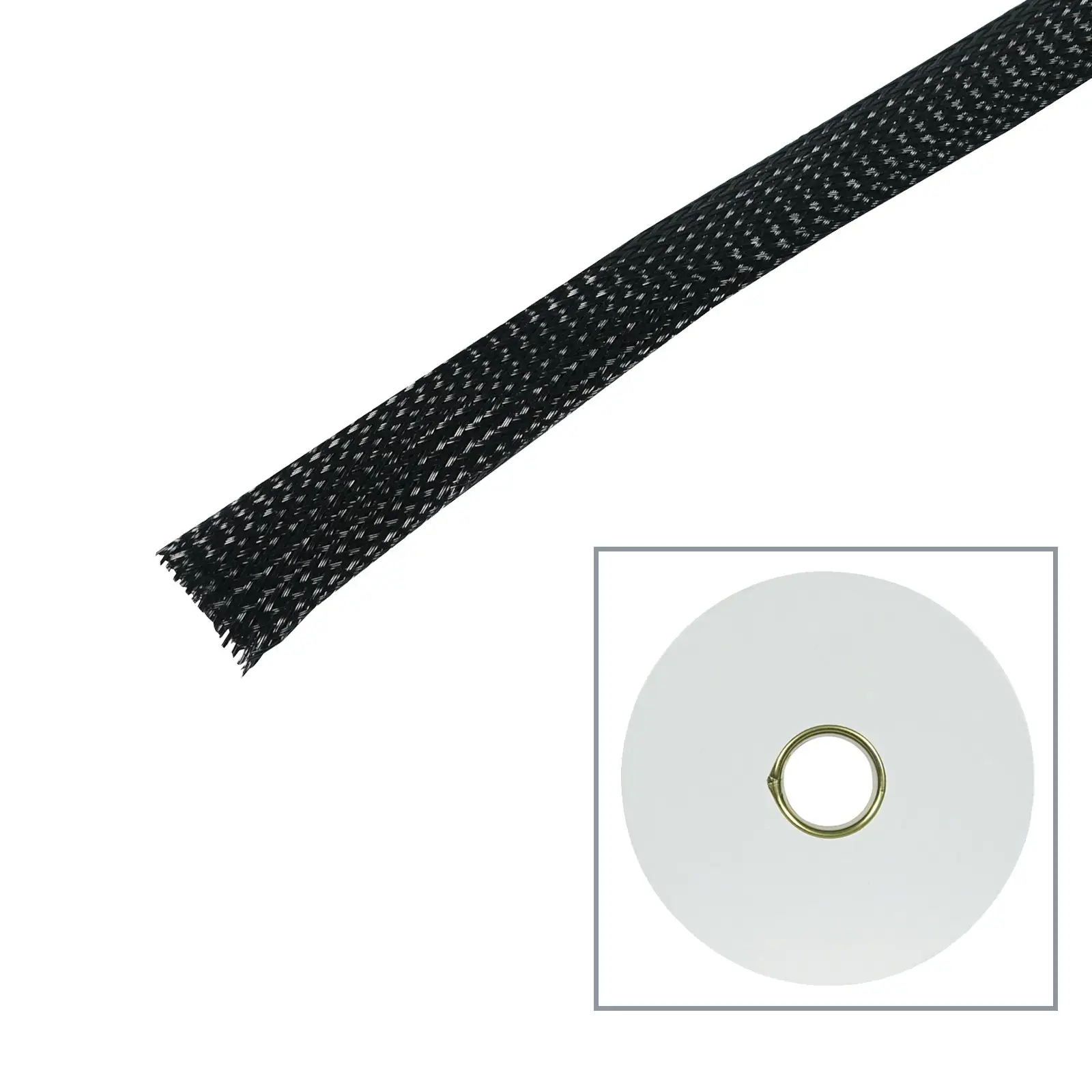 100m Polyester Expandable Braided Sleeving 19mm - TAPE134