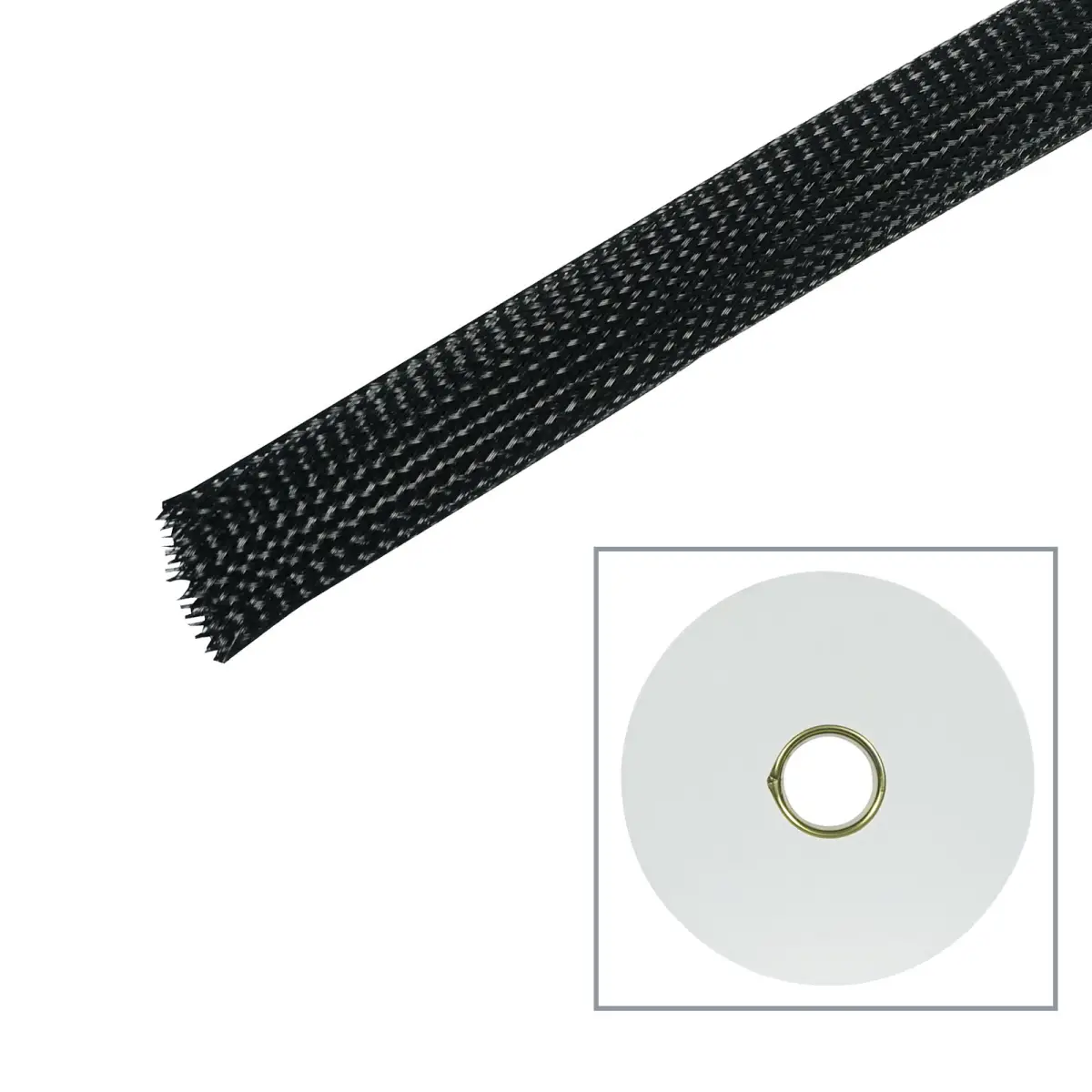 100m Polyester Expandable Braided Sleeving 25mm - TAPE135