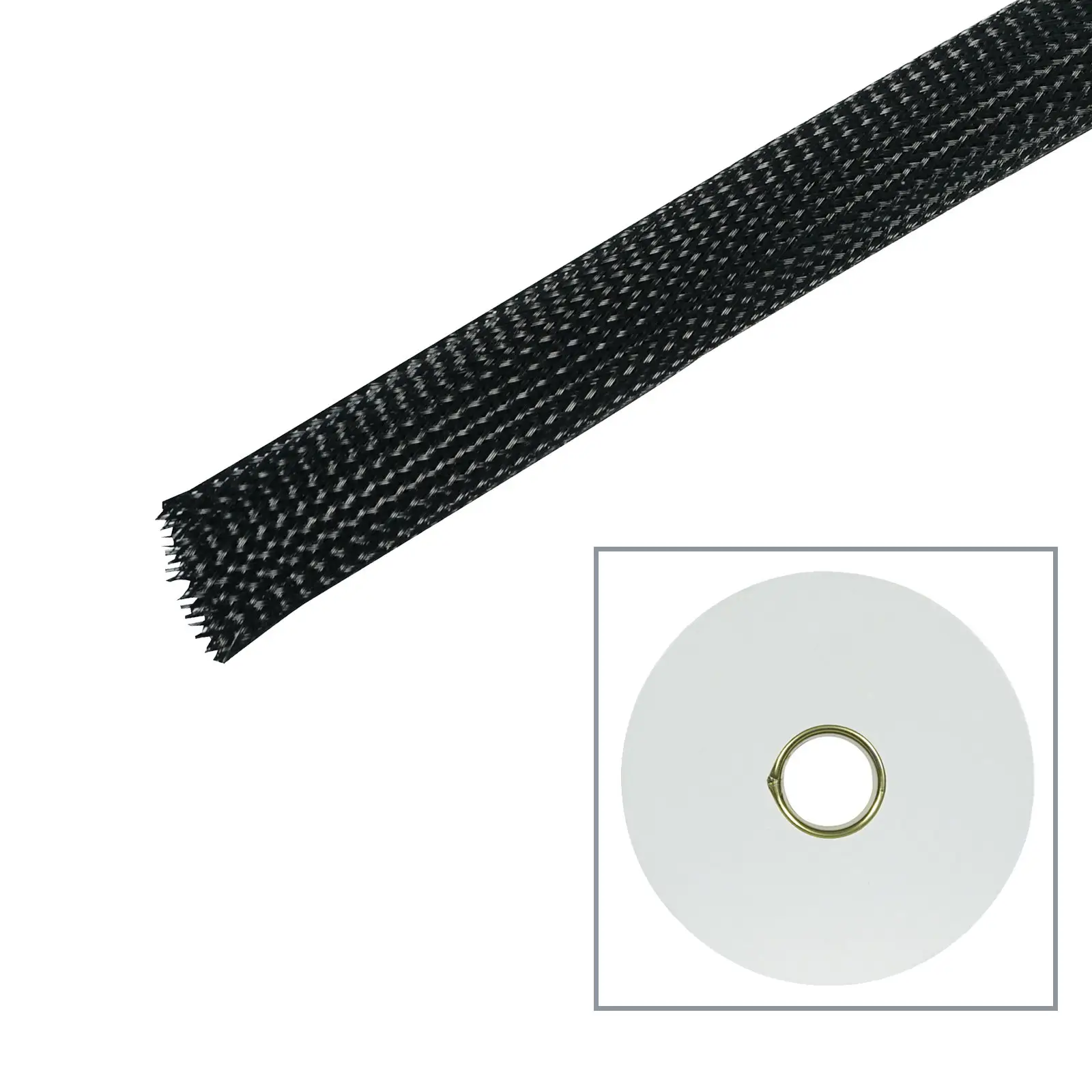 100m Polyester Expandable Braided Sleeving 25mm - TAPE135