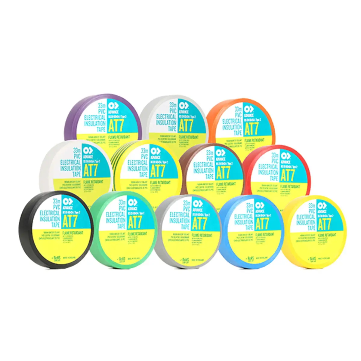 PVC Electrical Insulation Tape 19mm x 33m AT7 Black - TAPE200