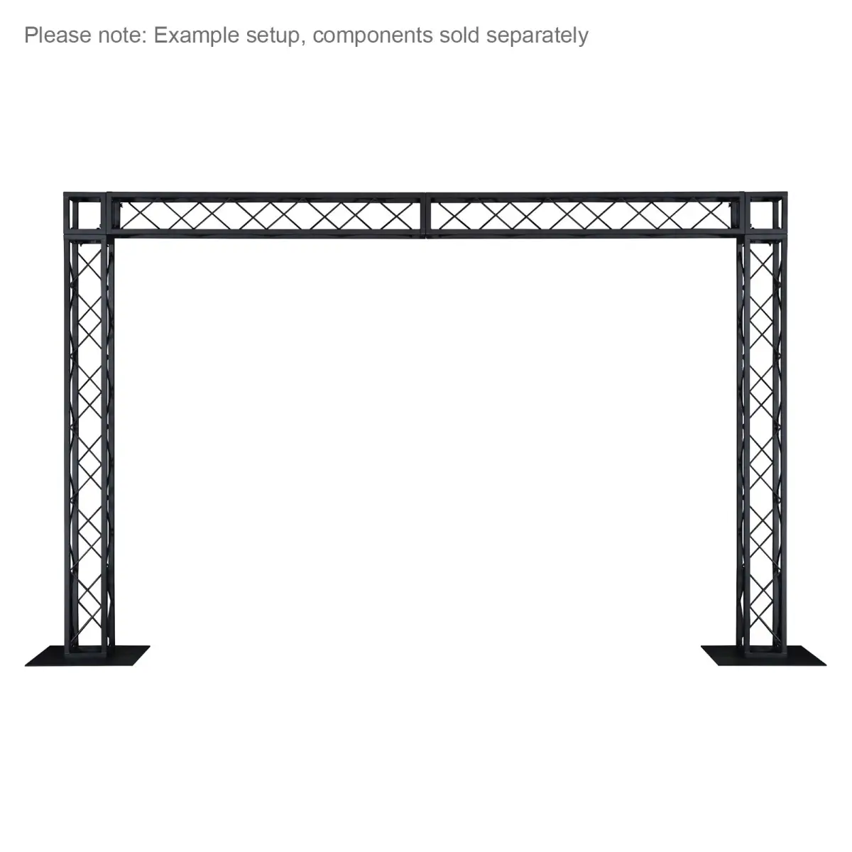 0.5m Quad Steel DecoTruss Black - TRUS083