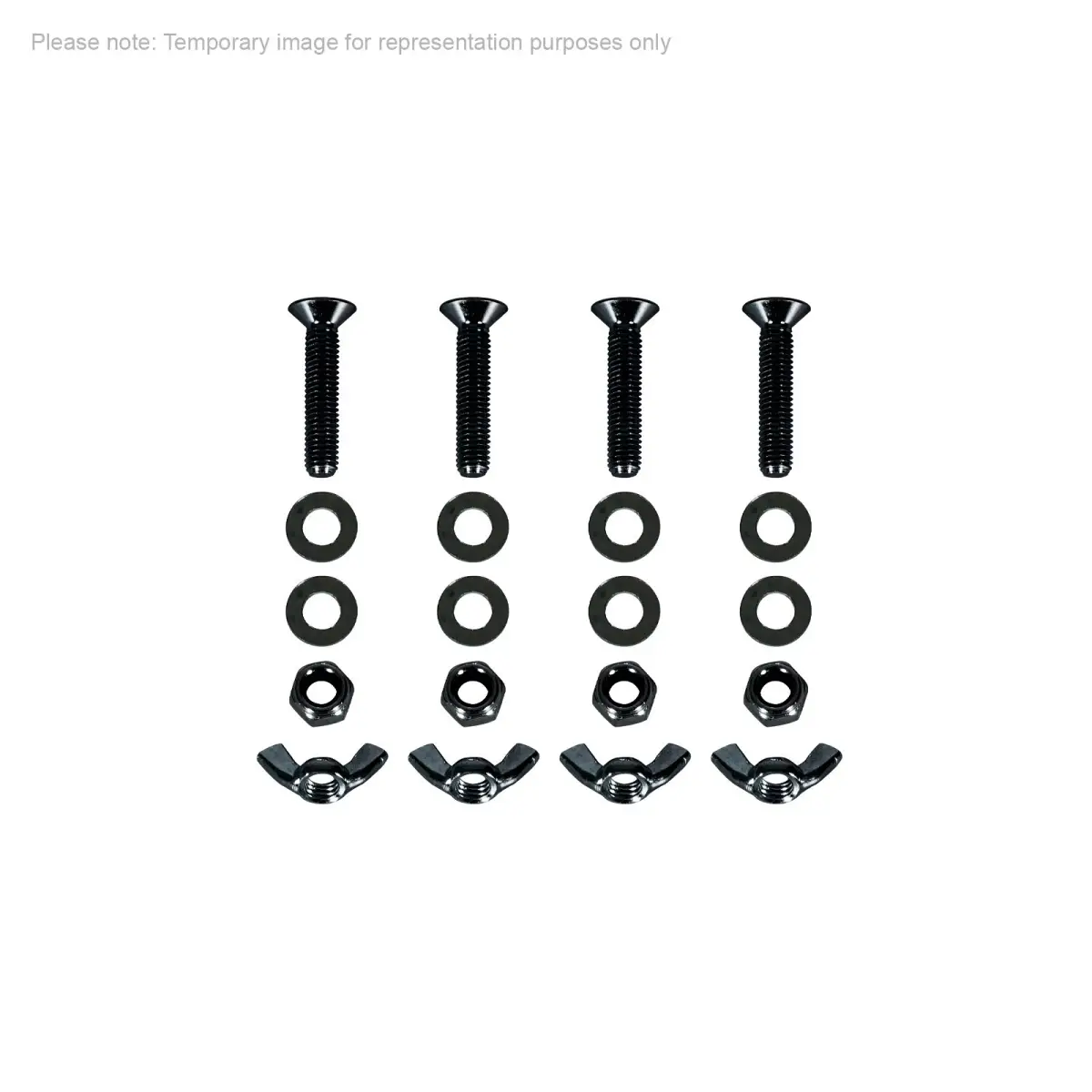Quad Steel DecoTruss Base Plate Bolt Pack Black - TRUS089