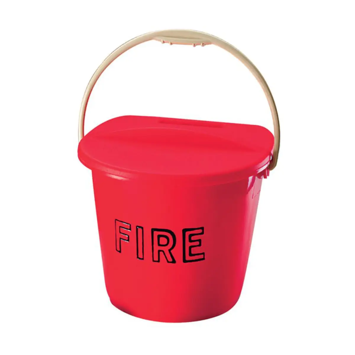 Plastic Two Gallon D Shaped Fire Bucket 3745/01 - 3745/01