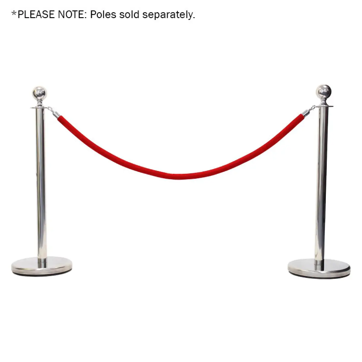 Chrome Barrier Rope Red Velvet - ELUM312A