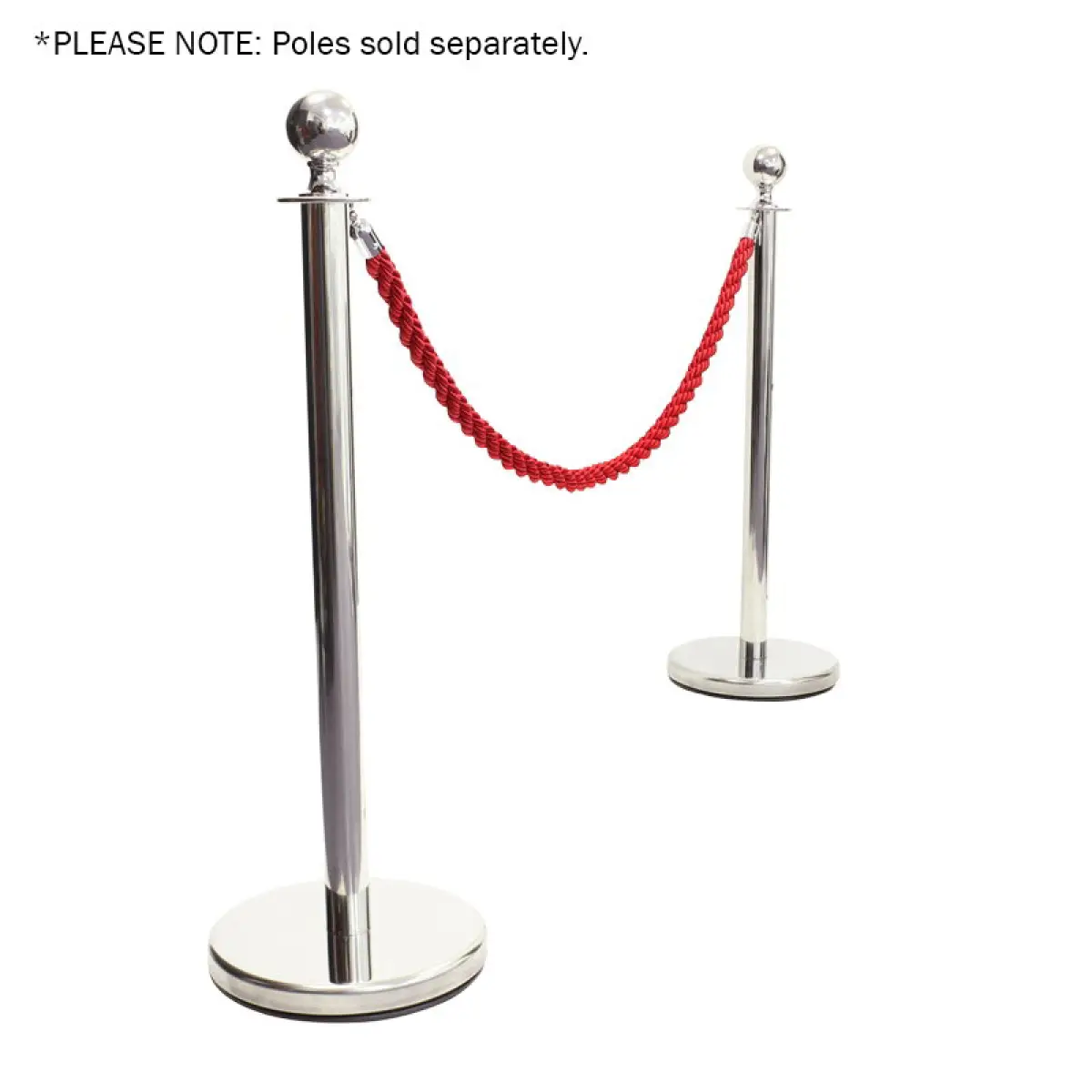Chrome Barrier Rope Red Twisted - ELUM312D