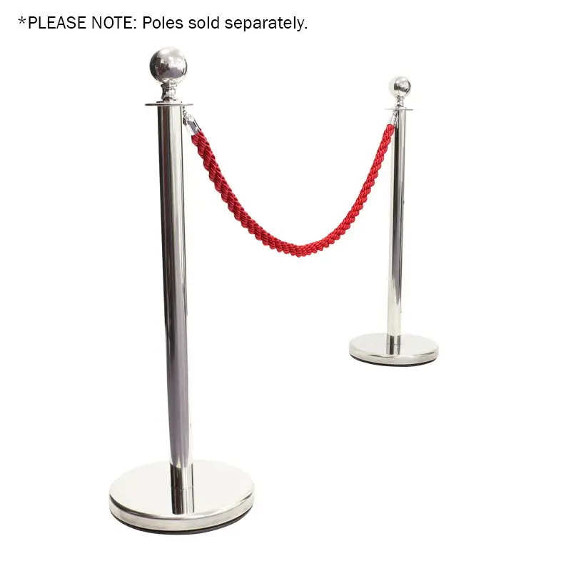 Chrome Barrier Rope Red Twisted - ELUM312D