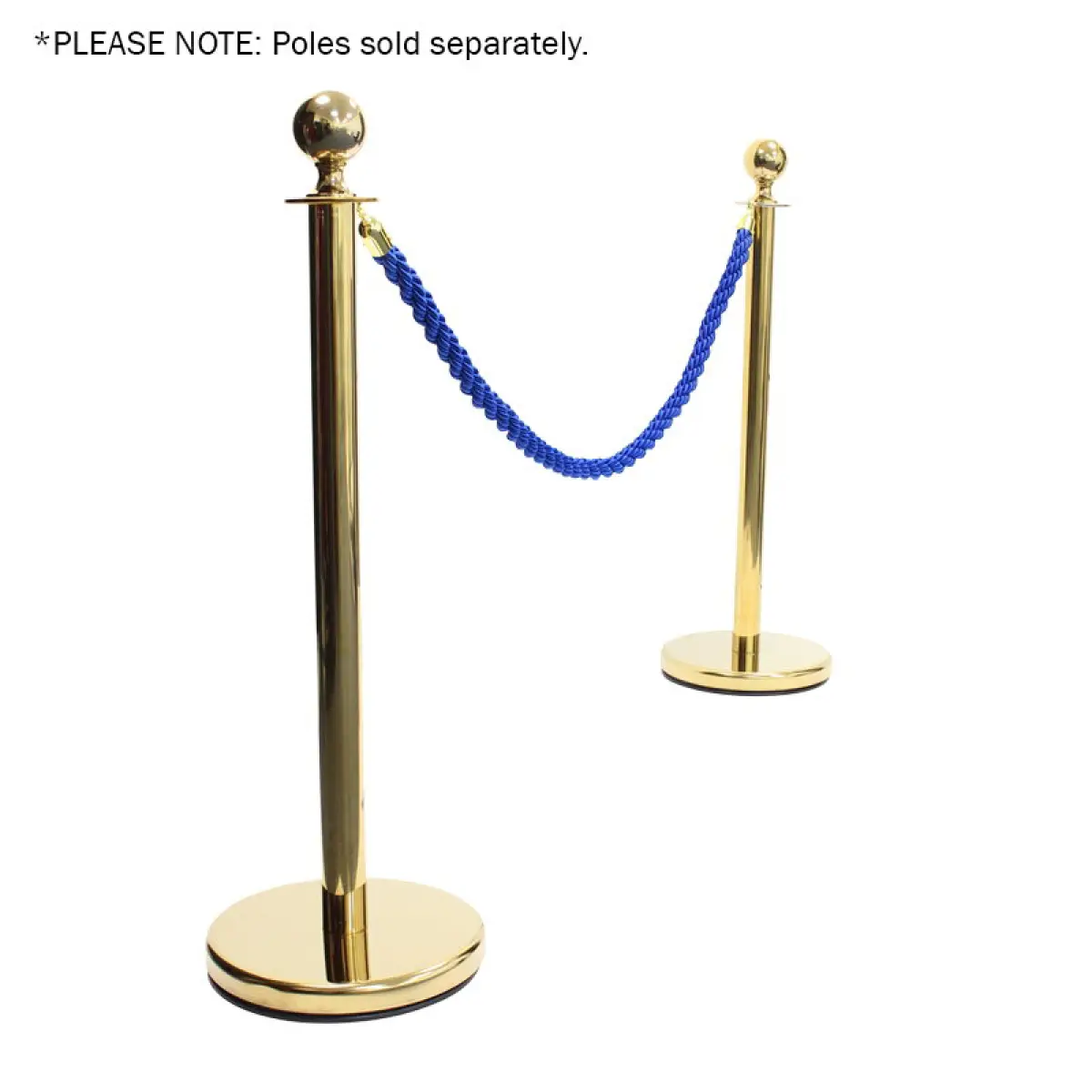 Gold Barrier Rope Blue Twisted - ELUM314E