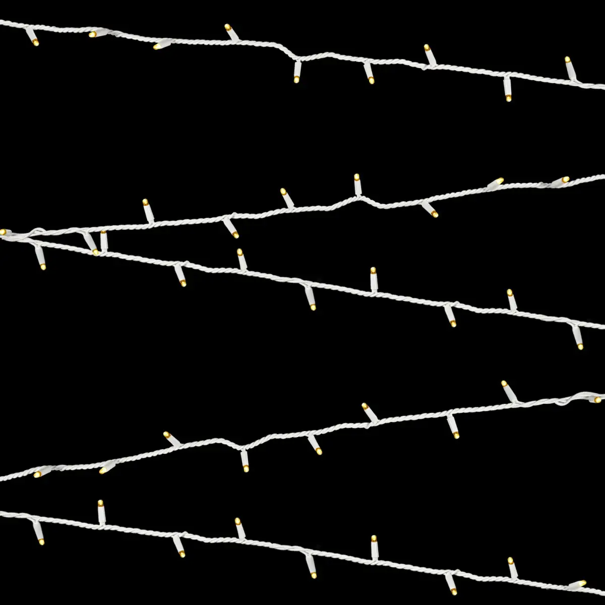 White Rubber Connectableย Dimmableย LED String Lights Warm White 20m - ELUM651A