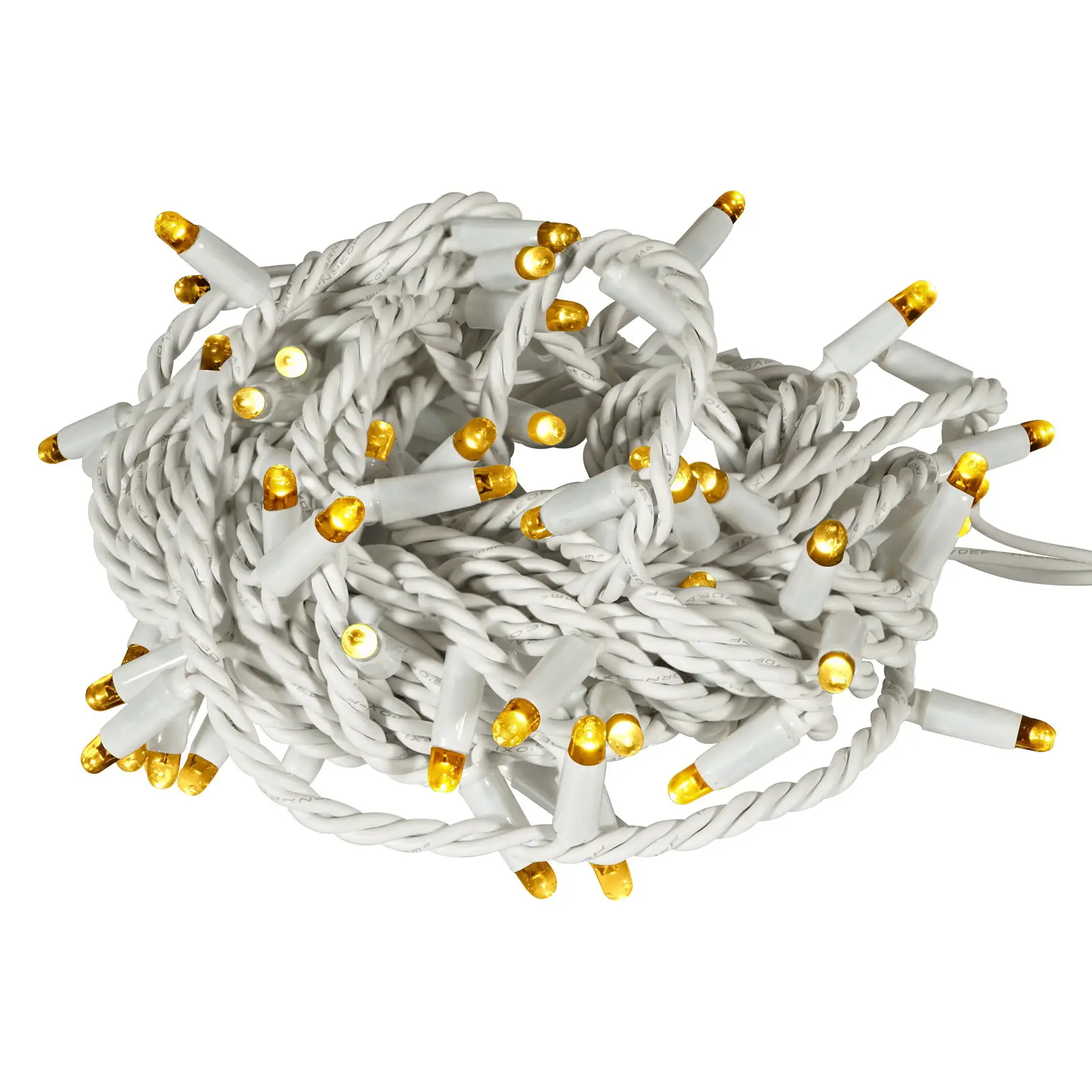 White Rubber Connectable Dimmable LED String Lights Warm White 20m