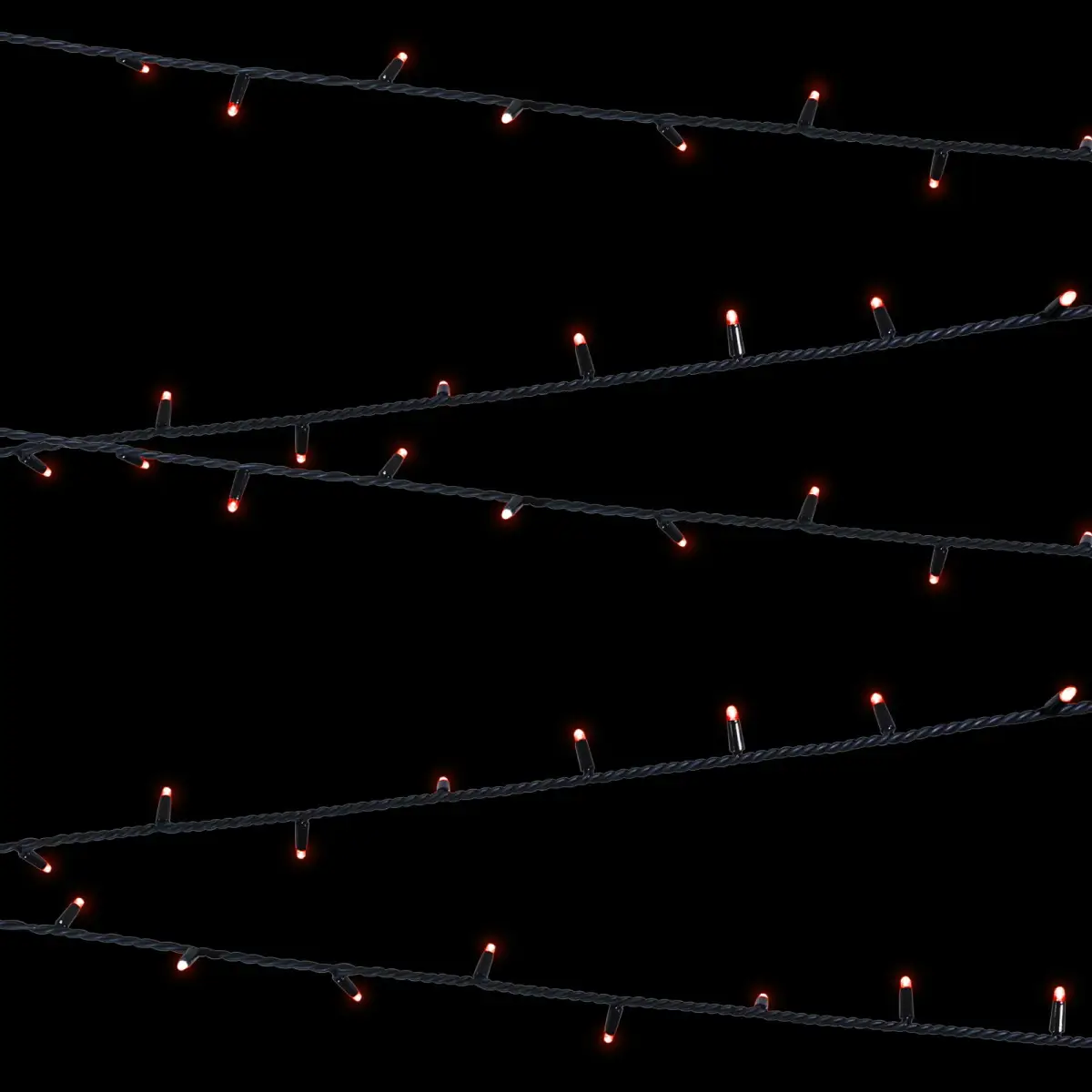 Rubber Connectableย Dimmableย LED String Lights Red 10m - ELUM654