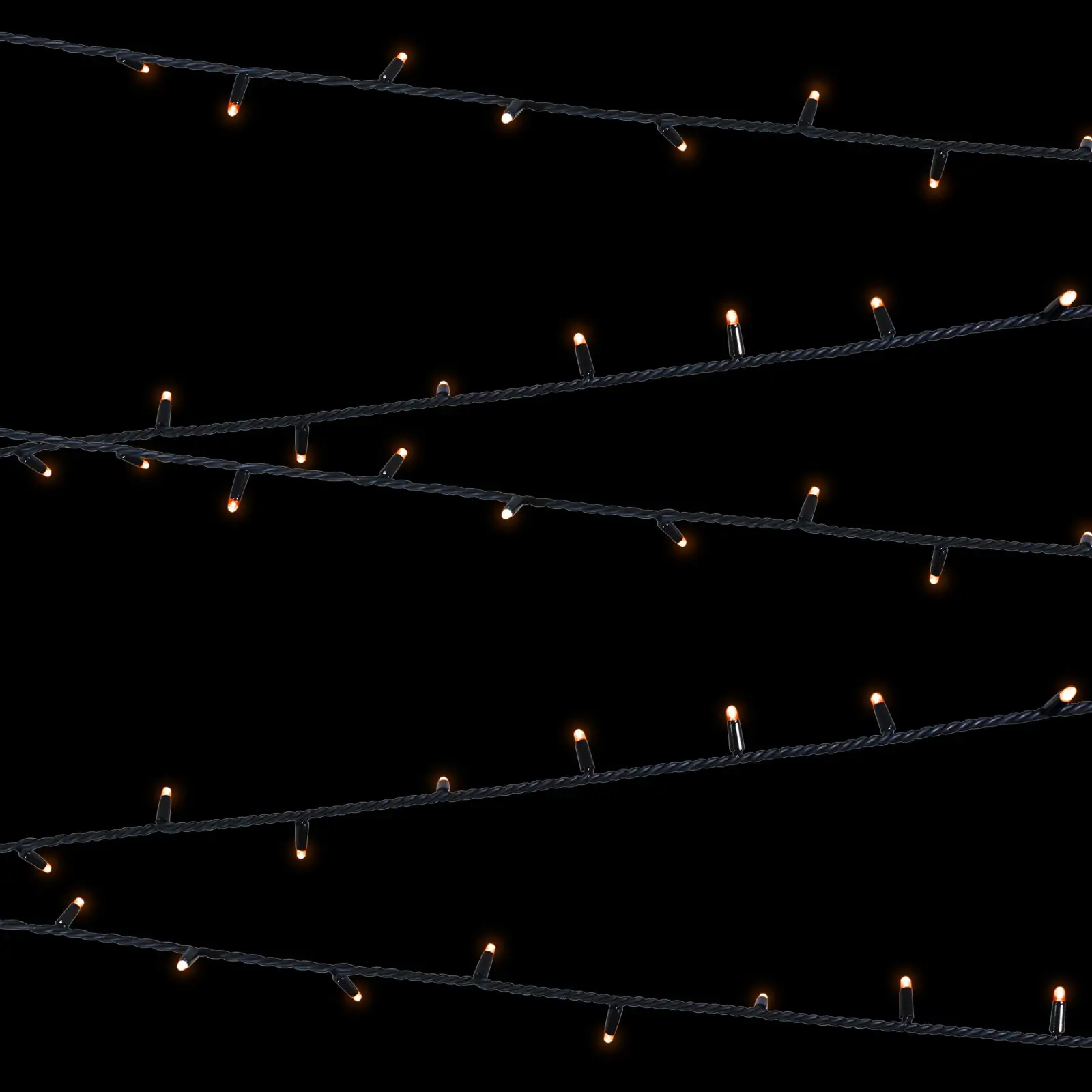 Rubber Connectable Dimmable LED String Lights Orange 20m - Image 2