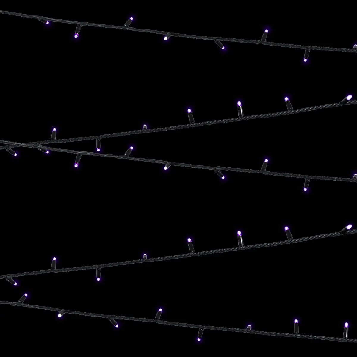 Rubber Connectableย Dimmableย LED String Lights Purple 10m - ELUM672