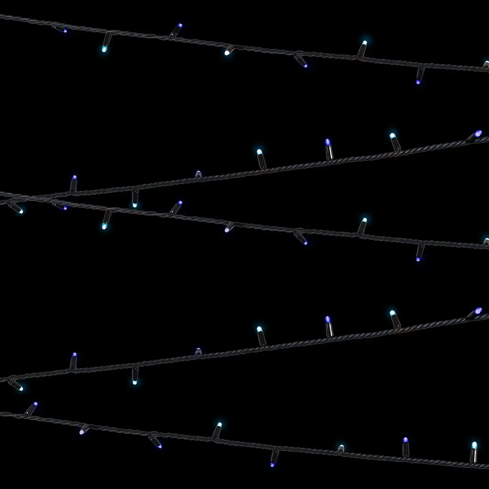 Rubber Connectable Dimmable LED String Lights Blue/Cool White 20m - Image 2