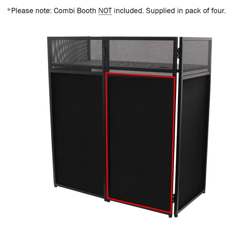 Combi Booth System Replacement Black Lycra Set (4 Panels) - EQLED026C