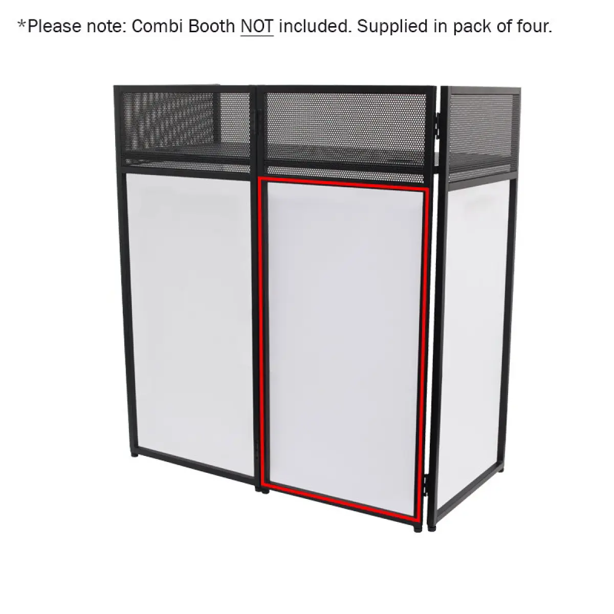Combi Booth System Replacement White Lycra Set (4 Panels) - EQLED026D