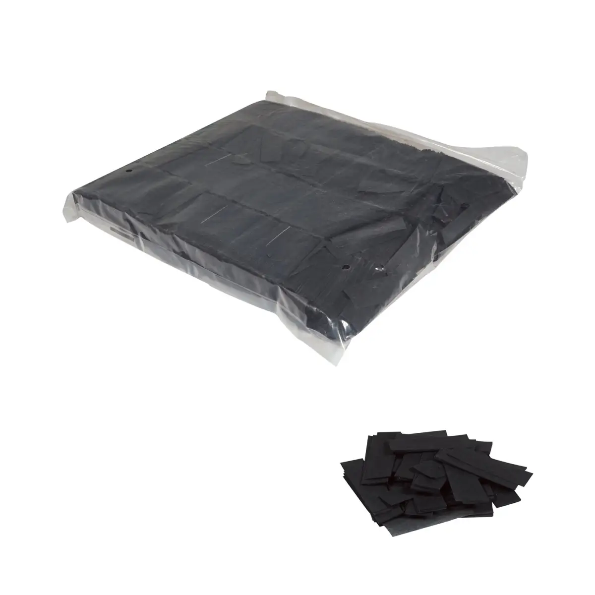 Loose Confetti 17 x 55mm - Black 1kg - EQLED400BLK