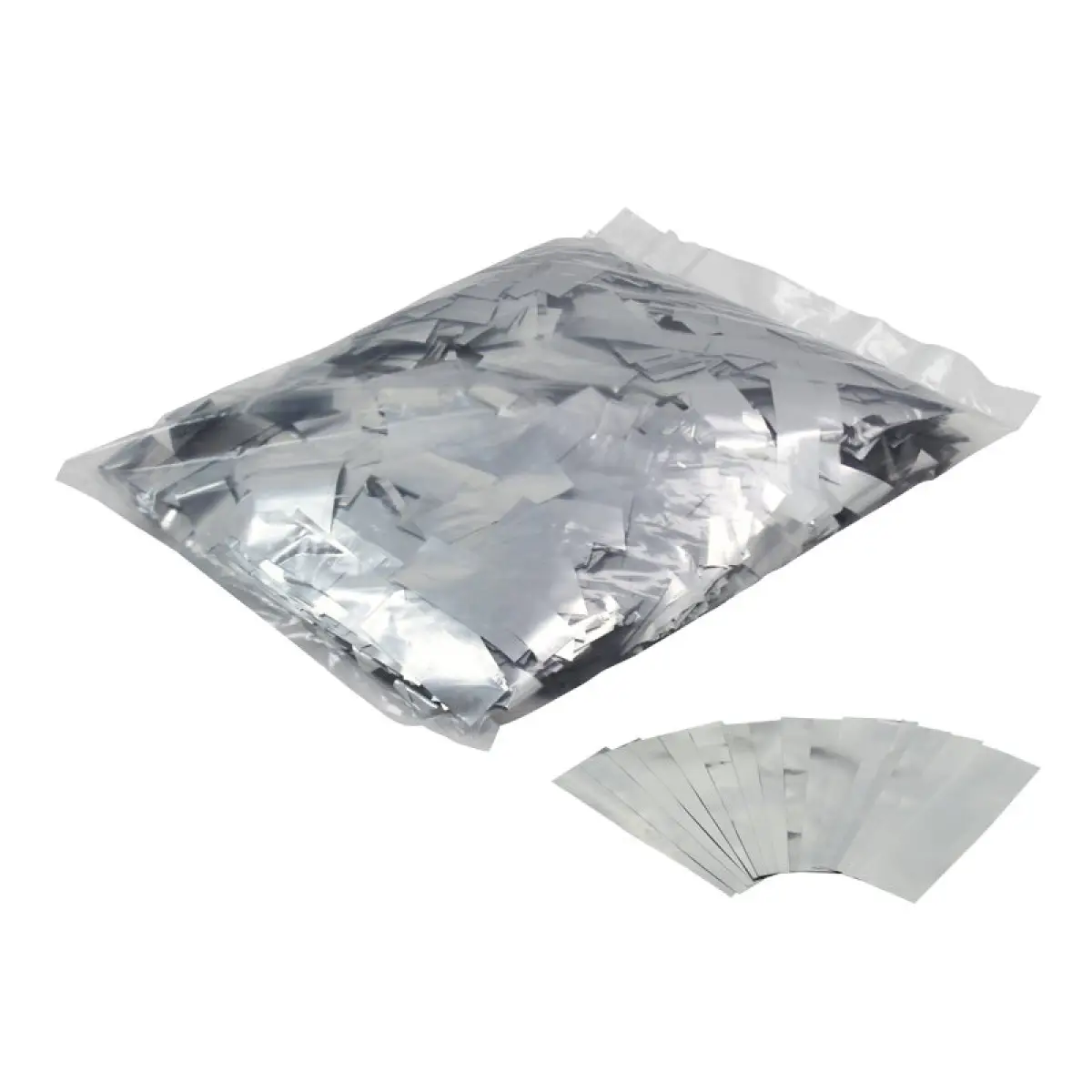 Loose Confetti 17 x 55mm - Metallic Silver 1kg - EQLED400SI