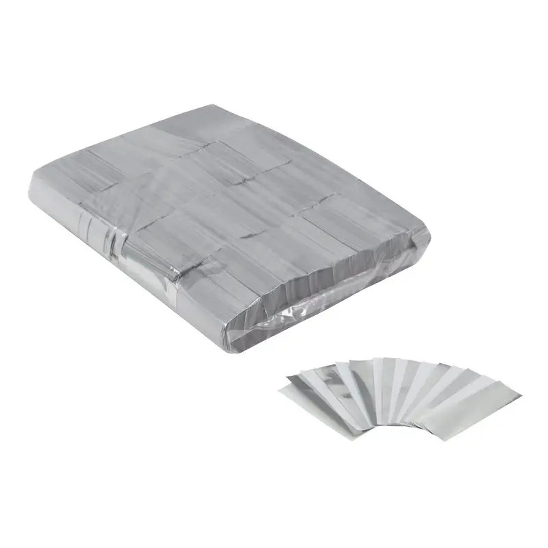 Loose Confetti 17 x 55mm - White and Metallic Silver 1kg - EQLED400WS
