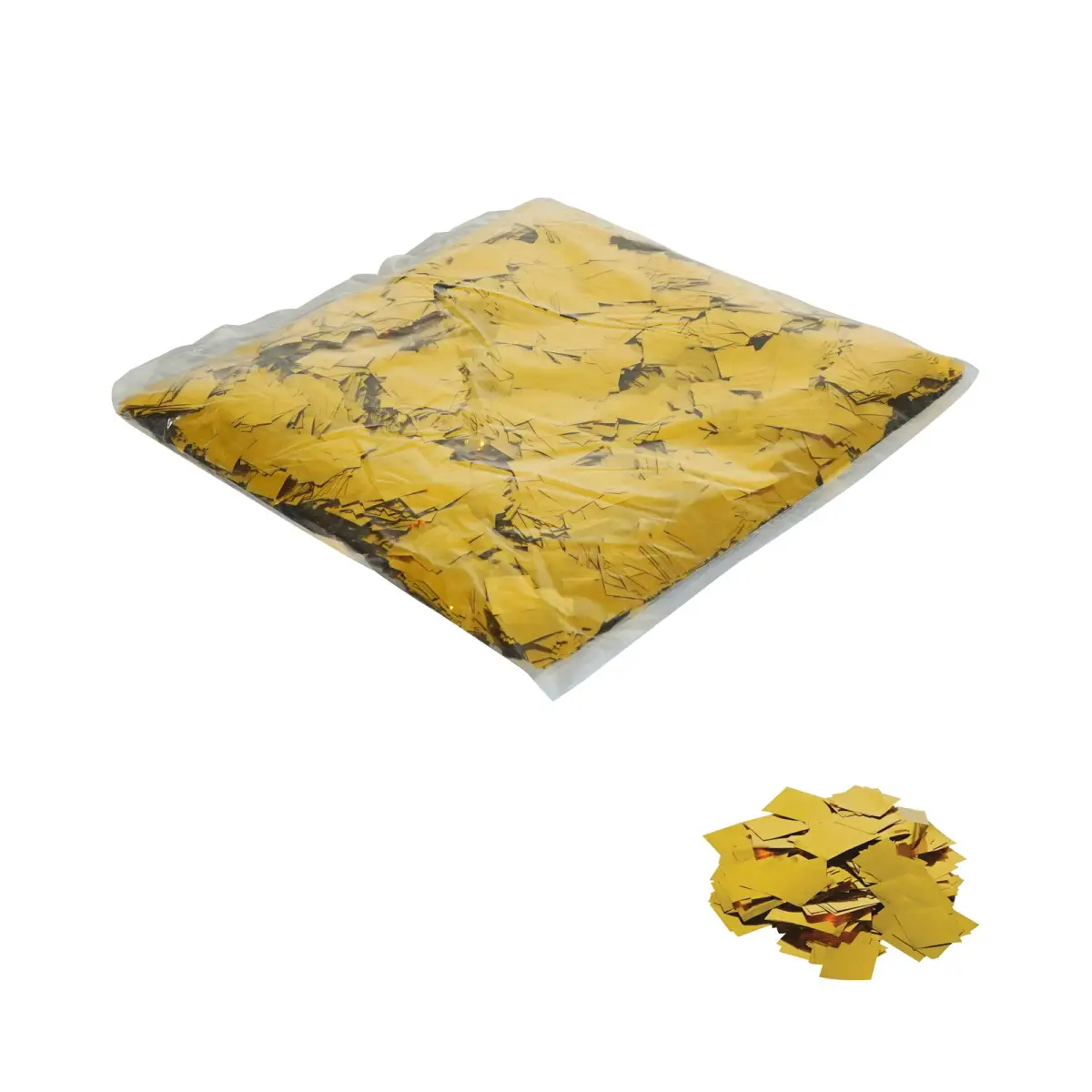 Loose Confetti Squares 17 x 17mm - Metallic Gold 1kg - EQLED401GO