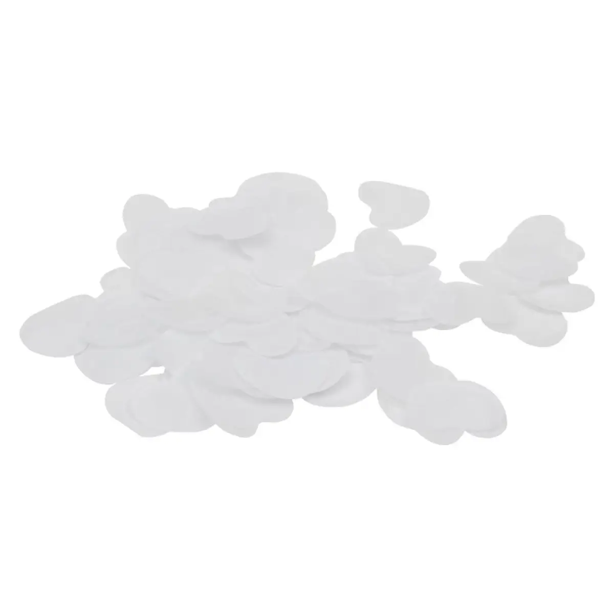 Loose Confetti Hearts 55mmร - White 1kg - EQLED402W