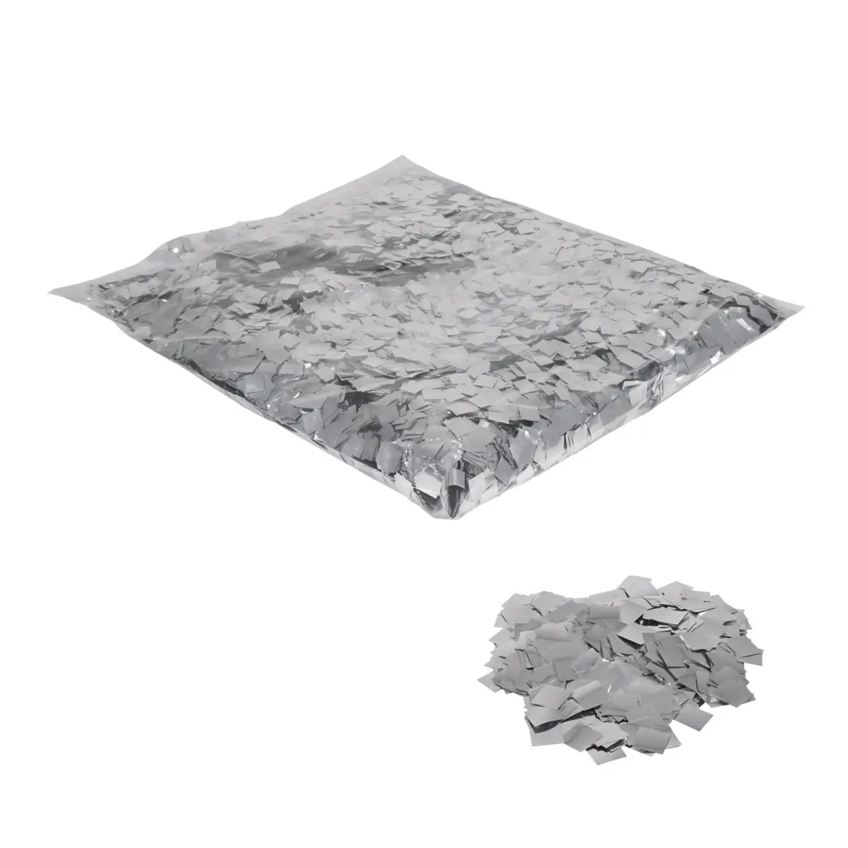 Loose Confetti 10 x 10mm - Silver Metallic 1kg - EQLED410SI