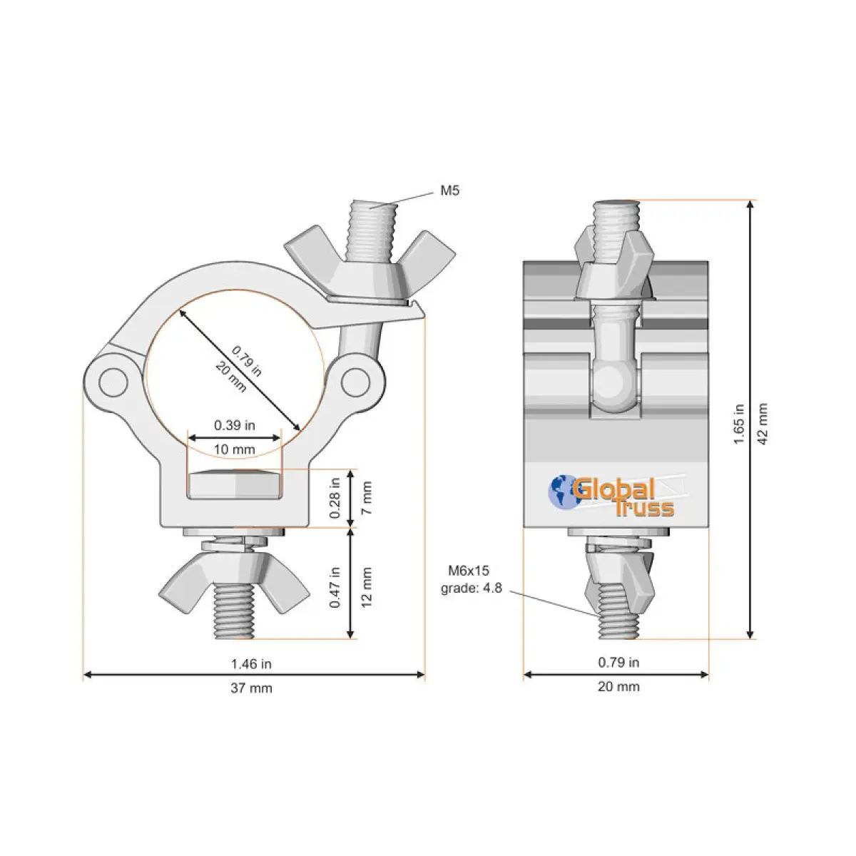 F14 Half Coupler (F14TA) - GL14TA