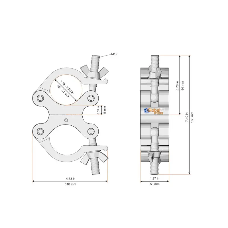 Swivel Coupler Black (8231-B) - Image 2