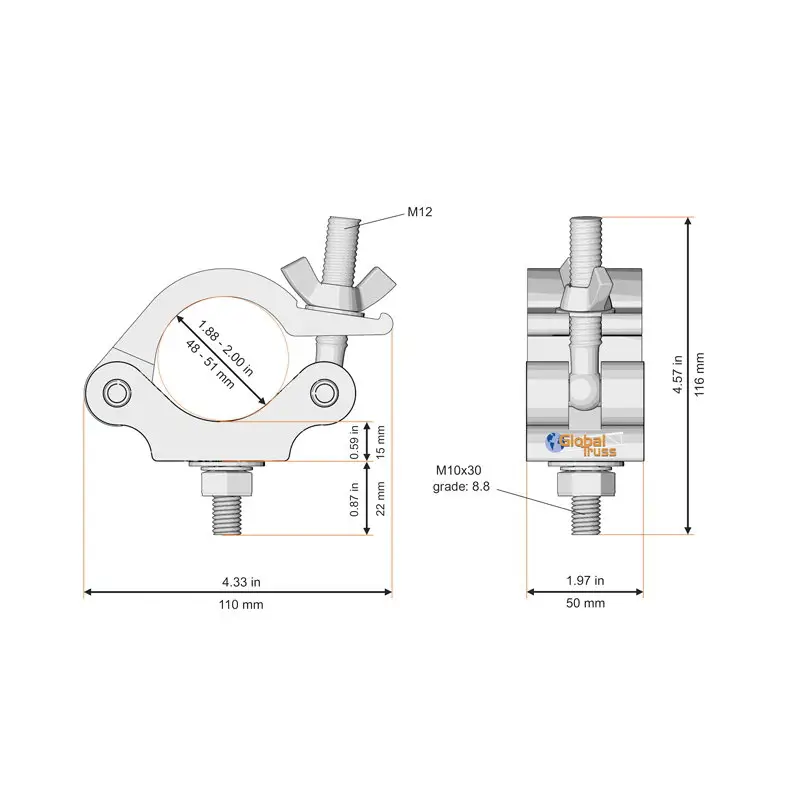 Half Coupler Silver (823) - Image 2