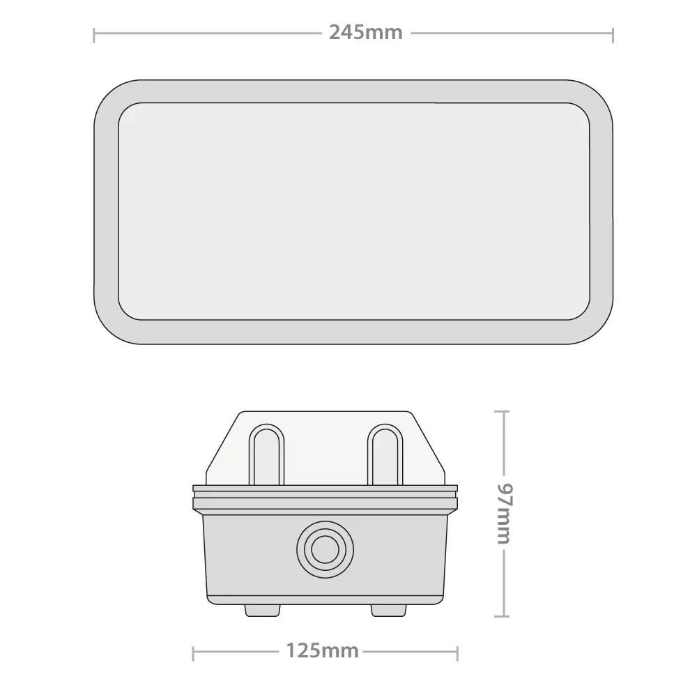 Taurus Site Bulkhead IP65 Red Diffuser 110/240V 8W - Image 2
