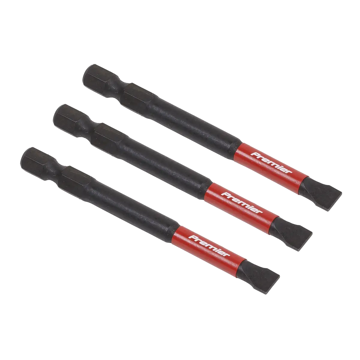 Premier Slotted Impact Power Tool Bits 6.5 x 75mm 3pc [AK8253]