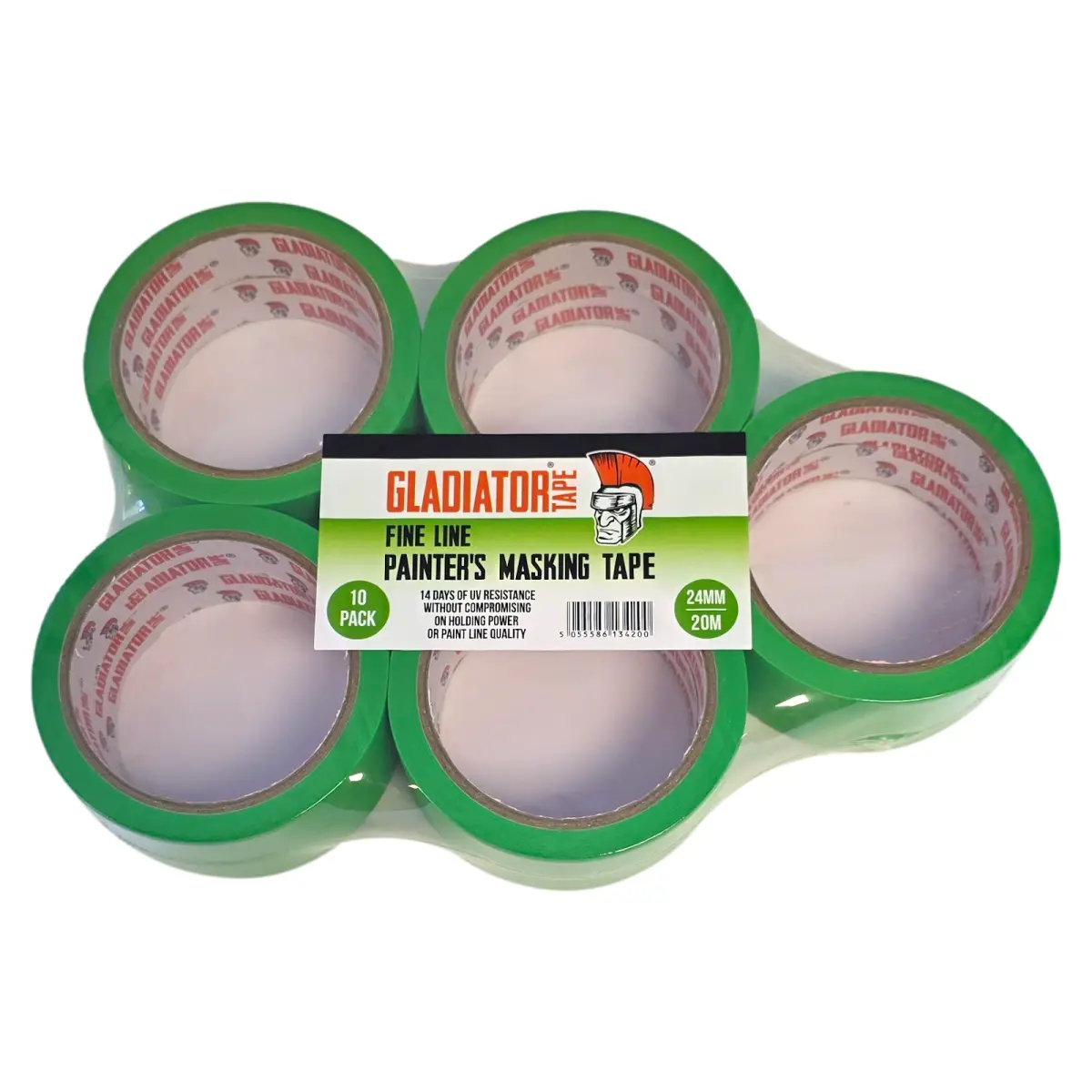 Fine Line UV Resistant Masking Tape - 24mm X 20m - Green (Pack of 10) | N1021-025219