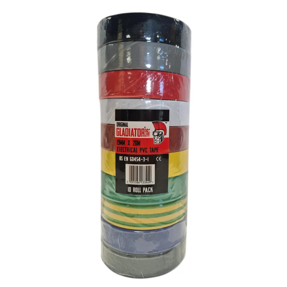 Electrical PVC Tape - 19mm x 20m - Mixed Colour (Pack of 10) | N1021-022719