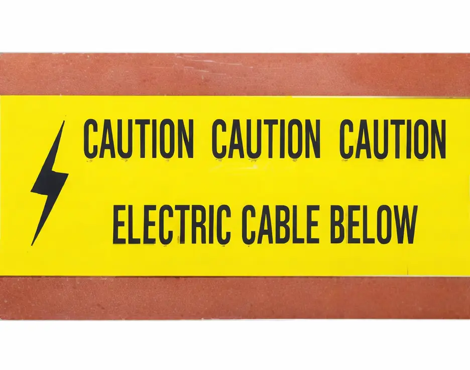 Underground Warning (Tile) Tape - 200mm x 40m - Electric Cable Yellow | N1RDTILE-ELE-2019