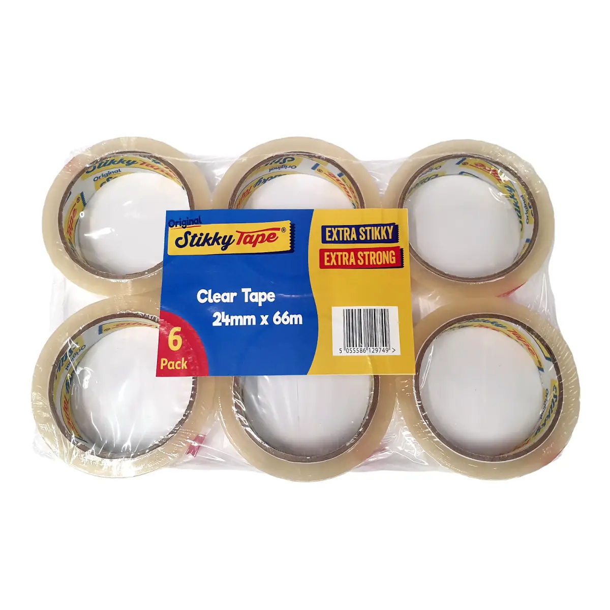 Acrylic Tape - 24mm x 66m - Clear (Pack of 6) | N1020-0015-00619