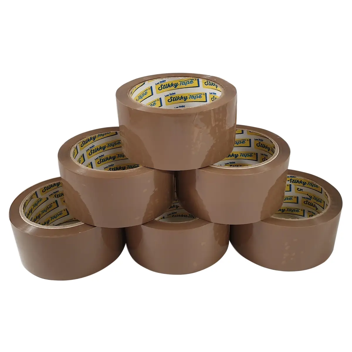 Low Noise Acrylic Tape - 48mm x 66m - Brown (Pack of 6) | N1020-0020-00619