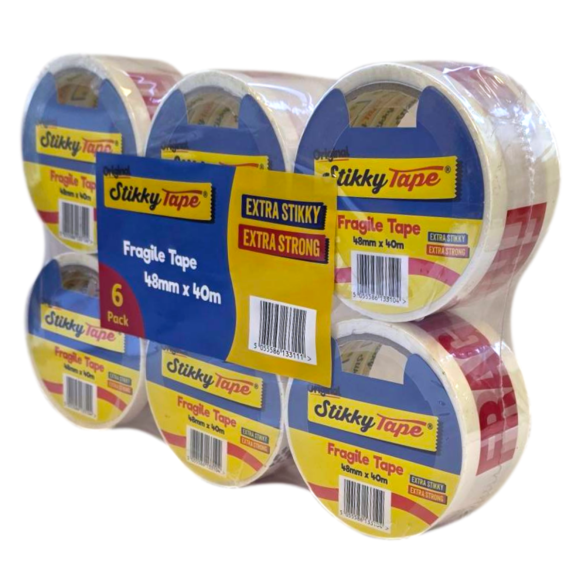 Acrylic Tape - 48mm x 40m - Fragile (Pack of 6) | N1020-0121-00619