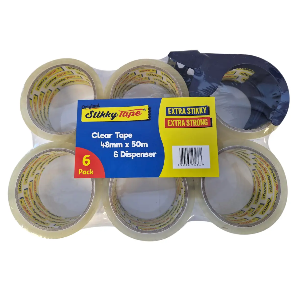 Acrylic Tapes & Dispenser - 48mm x 50m - Clear (Pack of 6) | N1020-0011TP119