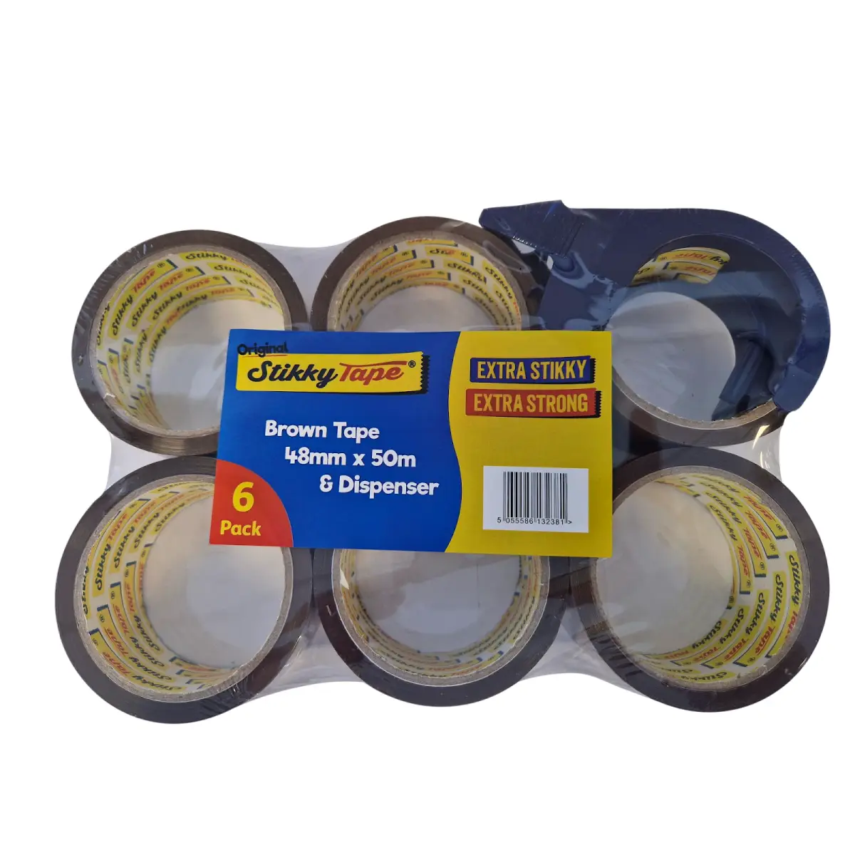 Acrylic Tapes & Dispenser - 48mm x 50m - Brown (Pack of 6) | N1020-0012TP119