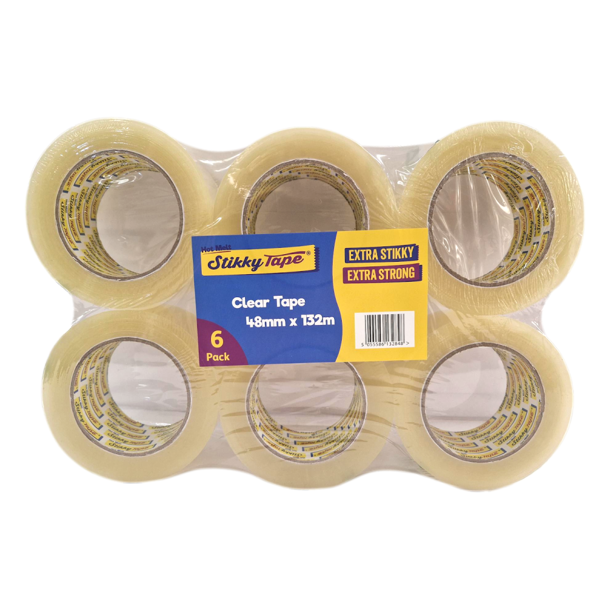 Hot Melt - 48mm x 132m - Clear (Pack of 6) | N1020-0080-00619