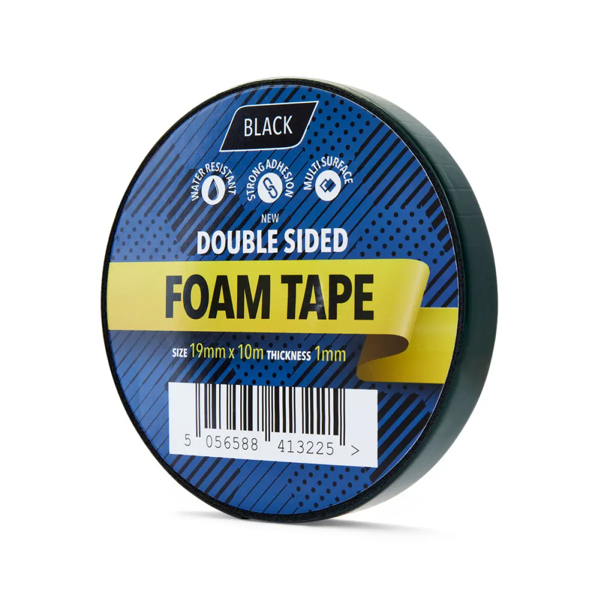 19mm x 10m Black Double Sided Foam Tape - 1 Roll | CFOAM19B