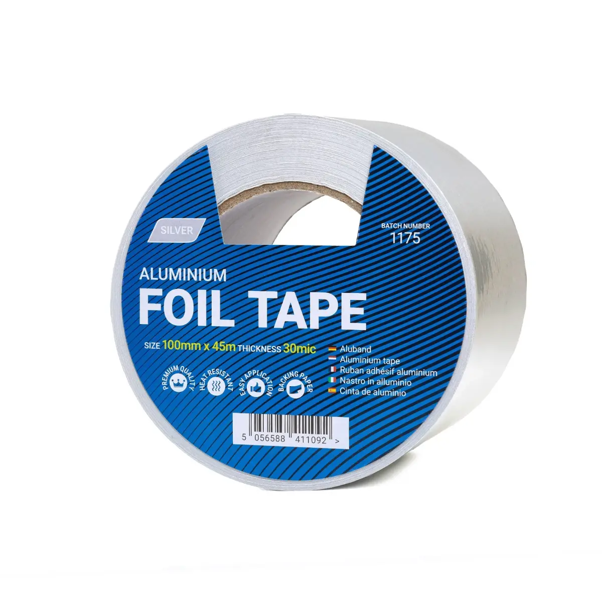 100mm x 45m Aluminium Foil Tape - 1 Roll | CFOIL100