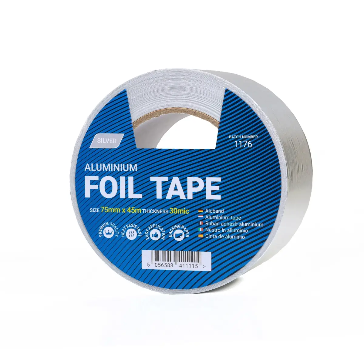 75mm x 45m Aluminium Foil Tape - 1 Roll | CFOIL75