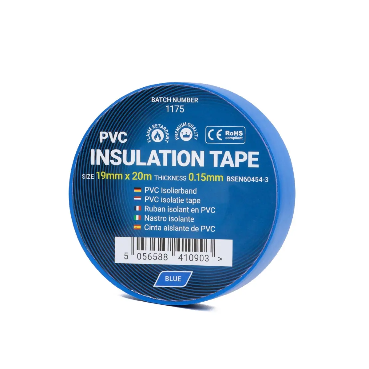 19mm x 33m Blue PVC Insulation Tape - 1 Roll | CIT33BLUE