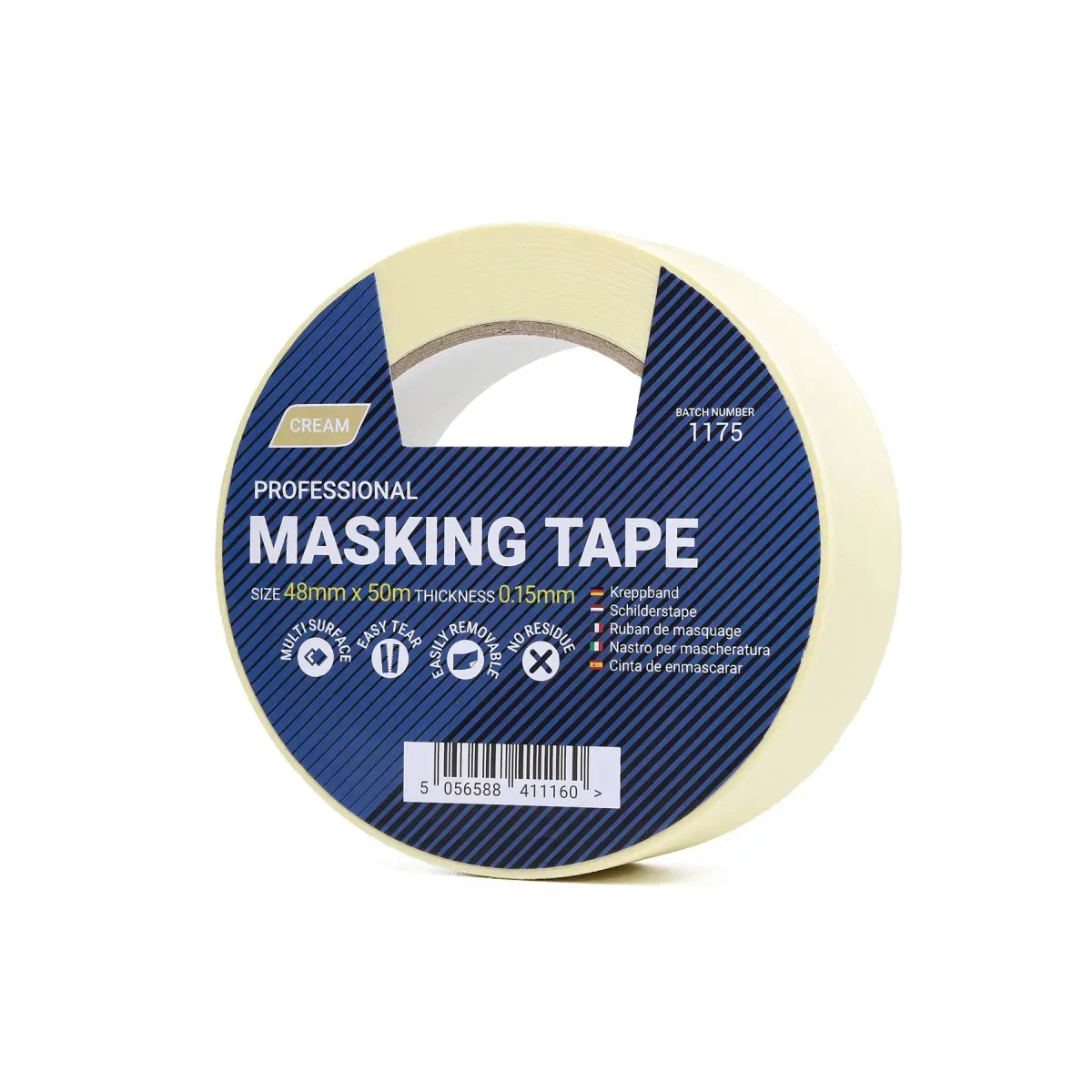 48mm x 50m Cream Masking Tape - 1 Roll | CMASK48