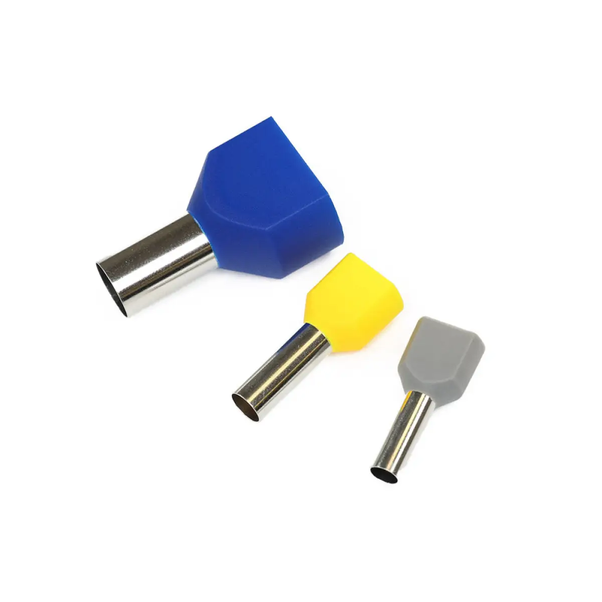 6mm Yellow Dual Entry Cord End Terminal - Pack of 100 | DCET6.0