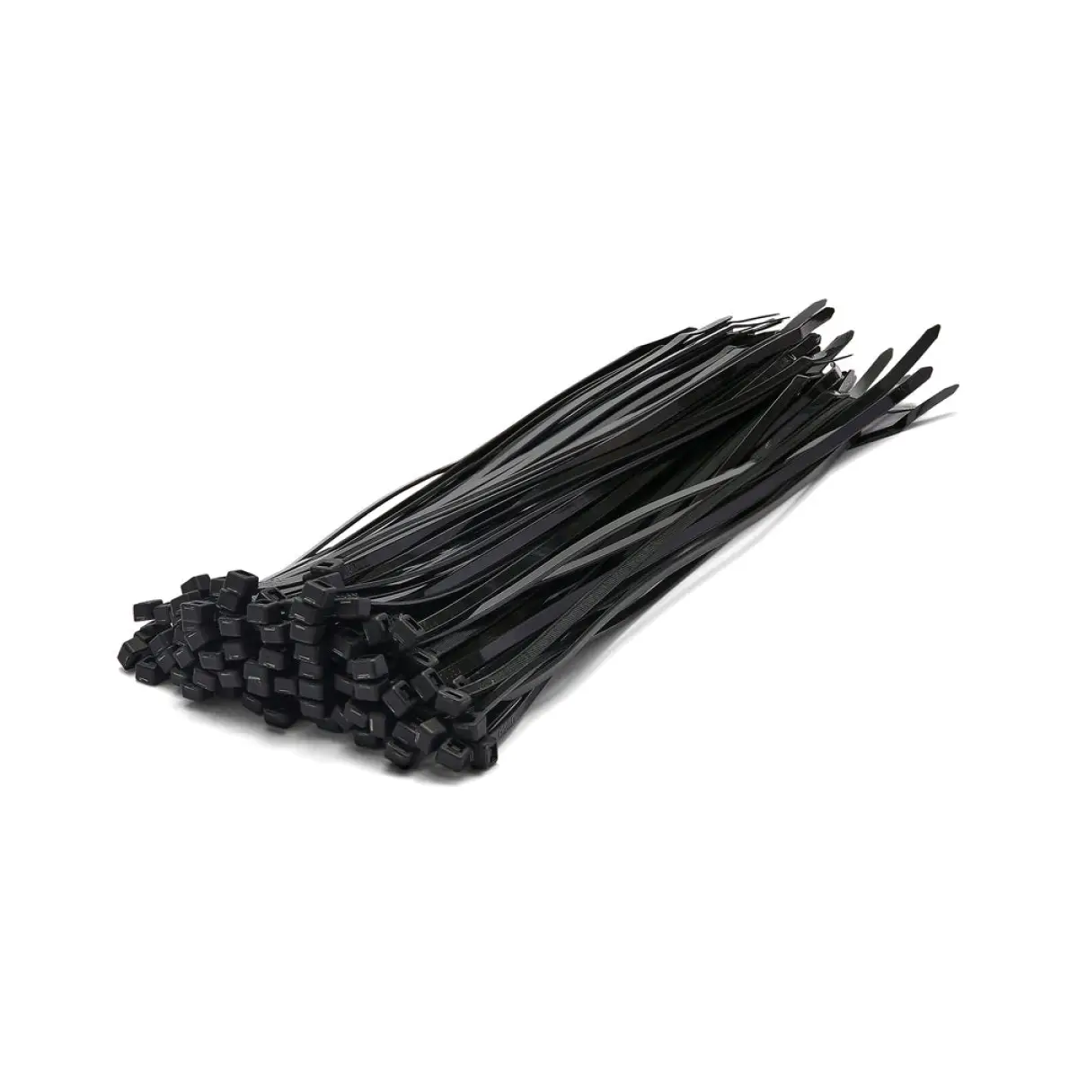 370 x 7.6mm Black Polypropylene Cable Ties - Pack of 100 | C37076PPB