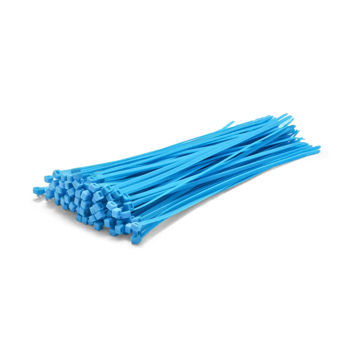 370 x 7.6mm Fluorescent Blue Cable Ties - Pack of 100 | C37076BLUEFL