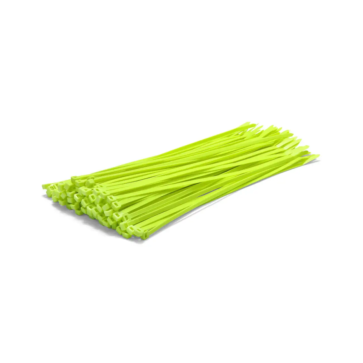 370 x 7.6mm Fluorescent Green Cable Ties - Pack of 100 | C37076GREENFL